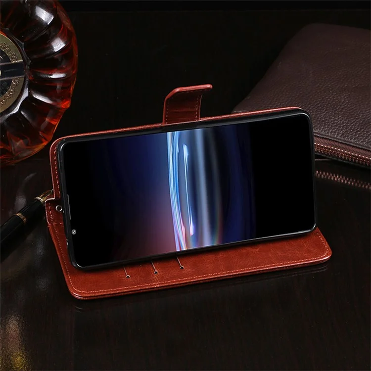 Idewei Pour Sony Xperia Pro-i Crazy Horse Texture pu Leather Case Stand Pallement Téléphone - Blanche