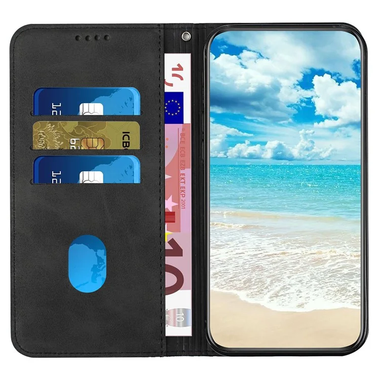 Per Sony Xperia 5 III 5G Pattern Rombo in Pelle Impronta PU Caso di Protectivo Secolo Magnetica Polachetto Coperchi - Nero