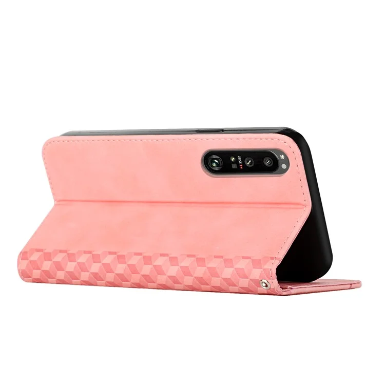 Pour Sony Xperia 1 III 5G Rhobus Motement - or Rose
