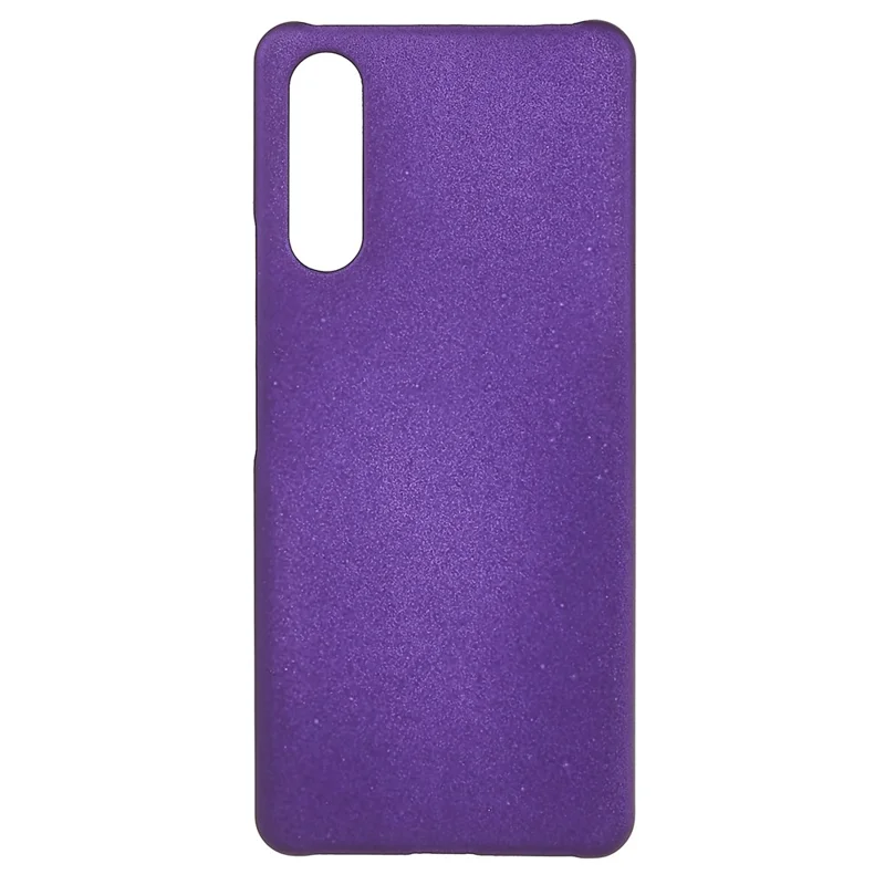For Sony Xperia 10 IV Ultra-slim Mobile Phone Back Case Hard PC Glossy Surface Rubberized Cover - Purple