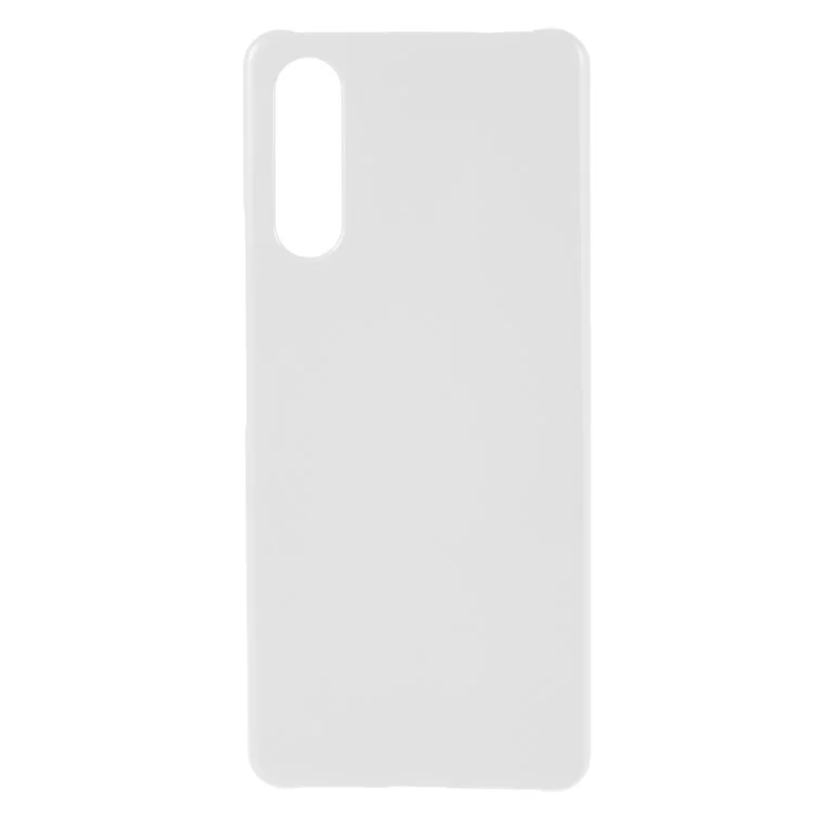 Para Sony Xperia 10 IV Ultra-slim Teléfono Móvil Case de Retroceso Dura PC Surface Cubierta de Goma de Superficie - Blanco