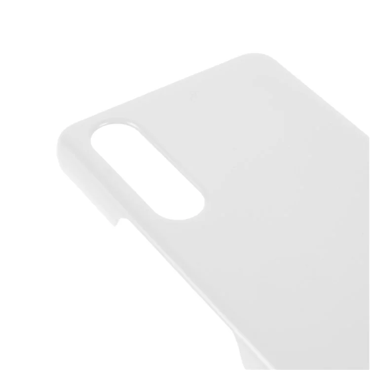 Per Sony Xperia 10 IV Ultra-slim Mobile Back Case di Copertina Gommata su Superficie Lucida. - Bianca