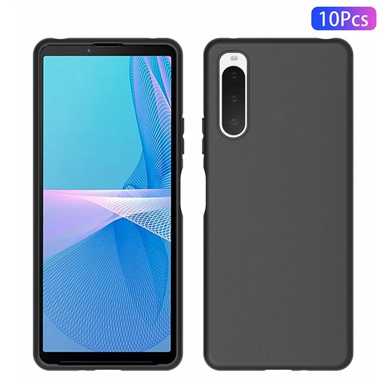 10pcs/packweiche Tpu-telefon-shell-tasche Für Sony Xperia 10 IV, Dual-side-matt-anti-fingerabdruck-stoßdämpfer Mobilfunkhülle