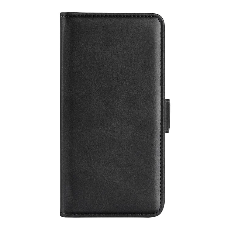 For Sony Xperia 10 IV Folio Flip Textured PU Leather Phone Case Stand Wallet Design Well-protected Cell Phone Cover - Black