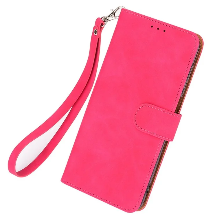 Capa De Telefone Celular Para Sony Xperia 10 IV, Skin Touch Sentindo A Carteira De Couro De Capa De Telefone PU Anti-arranhão + TPU - Rosa