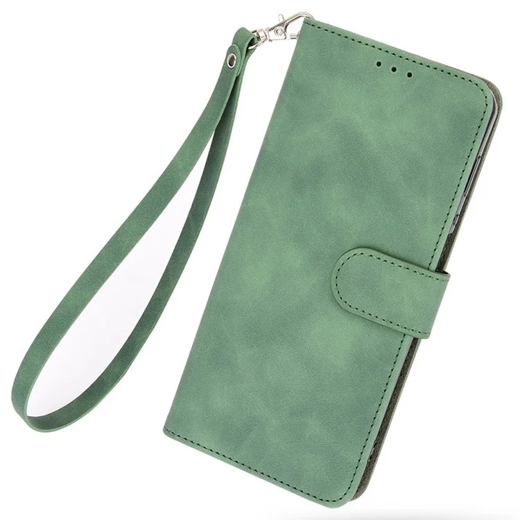 Étui Du Téléphone Portable Pour Sony Xperia 10 IV, La Sensation De La Peau En Cuir PU Anti-rayures + Portefeuille De Couverture De Téléphone TPU - Vert