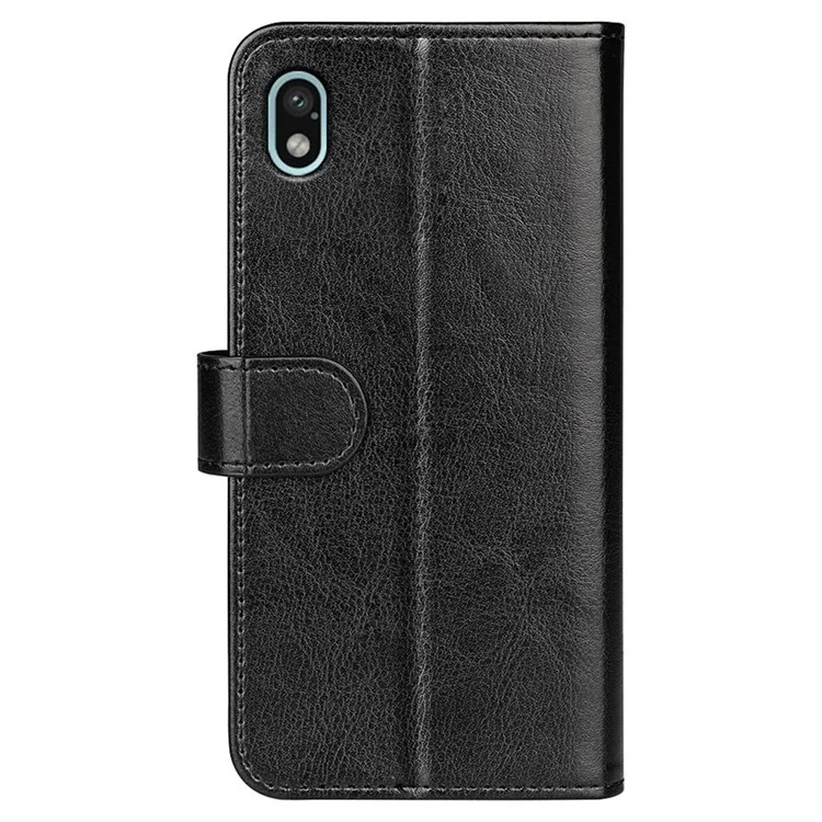 Для Кошелька Sony Xperia Ace III Flip Crazy Horse Texture Кожаный Телефон. - Черный