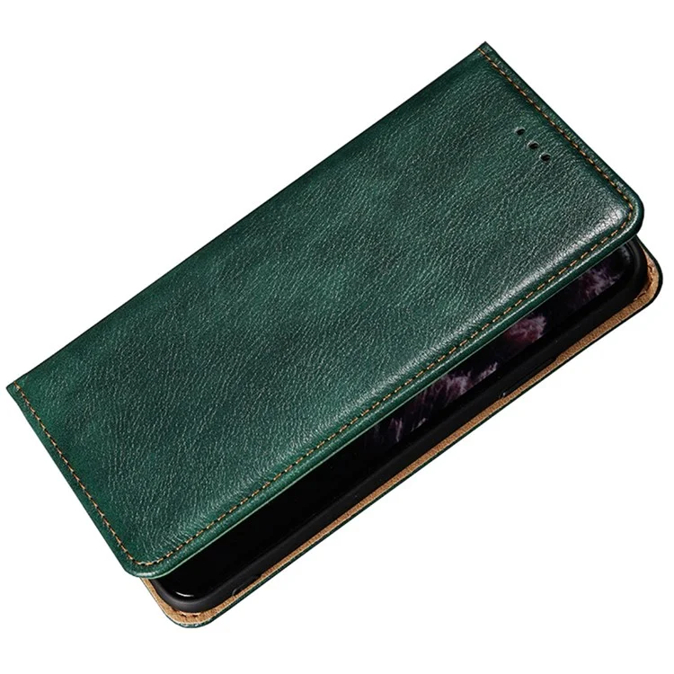 For Sony Xperia 10 IV Anti-scratch PU Leather + TPU Stand Phone Cover Wallet Magnetic Auto Closure Protector - Green