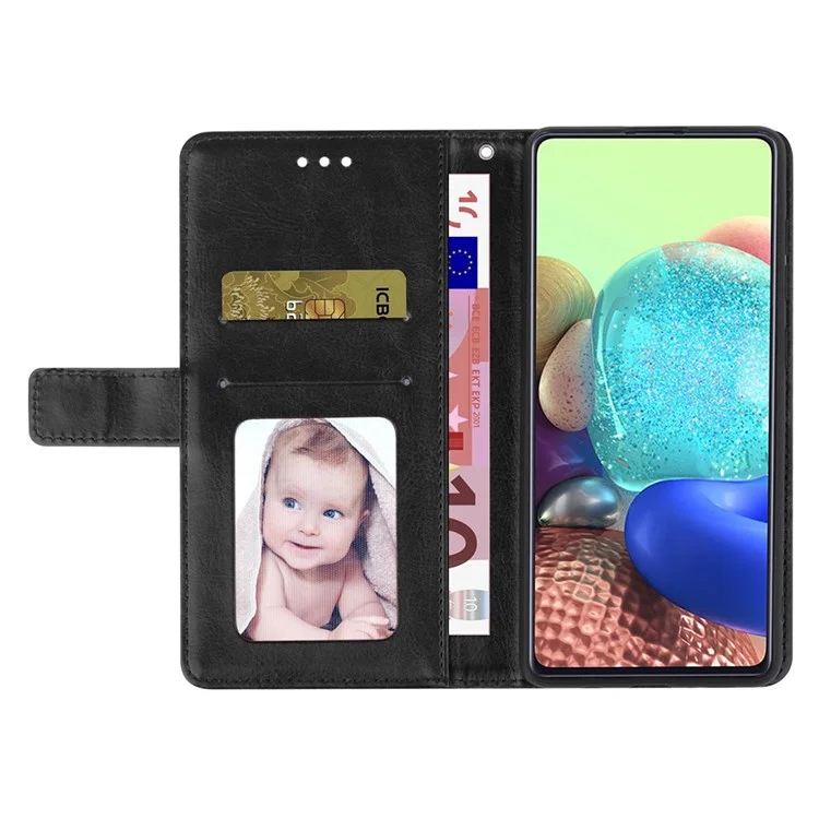 HT01 Para Sony Xperia 10 IV PU Puero Pelégono Prevención de Otra Prevención Flapada Espresiones de la Billa de Impresión Teple - Negro