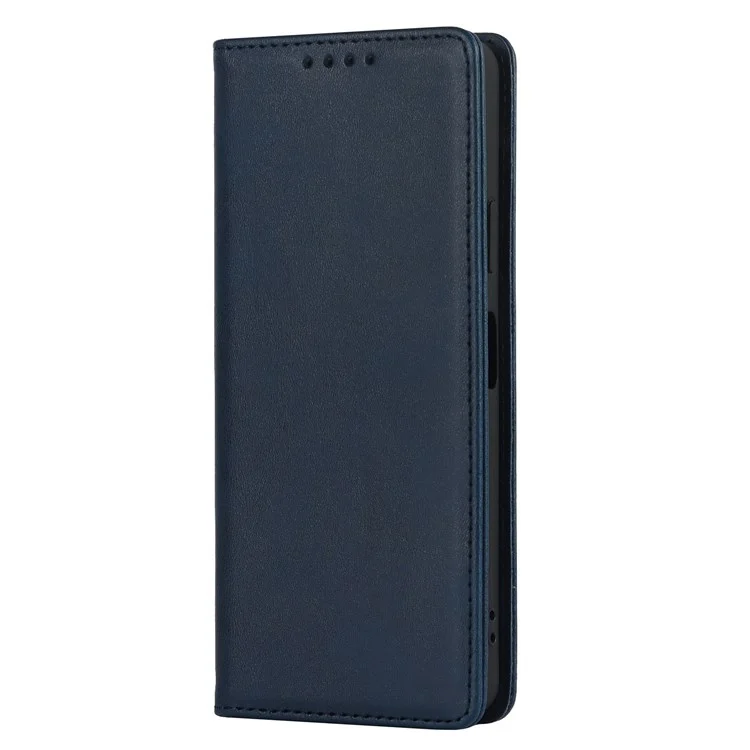 Phone Case for Sony Xperia 10 IV, Magnetic Closure Wallet Stand Cell Phone Covering Shell - Dark Blue