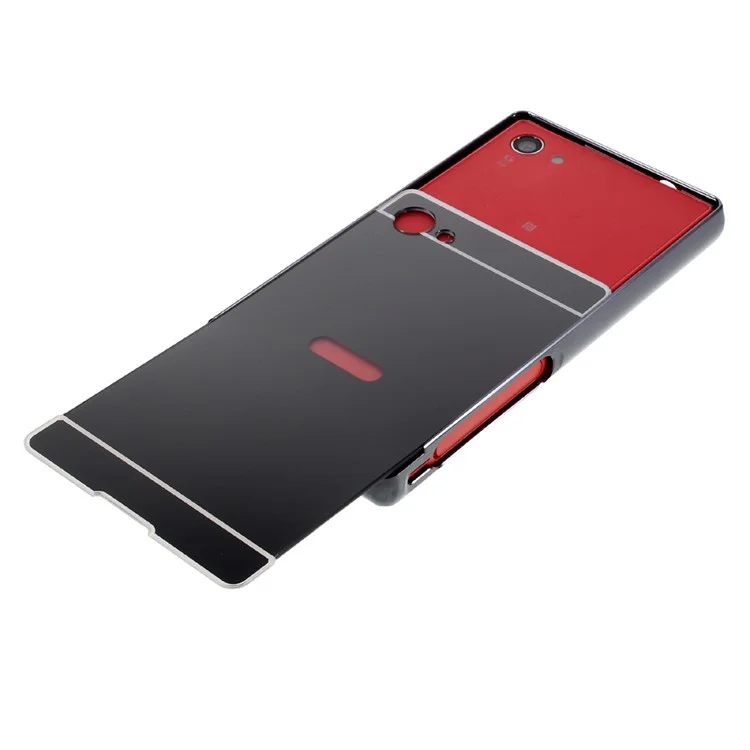 Sliding Metal Frame Plastic Back Case for Sony Xperia Z5 Compact - Black
