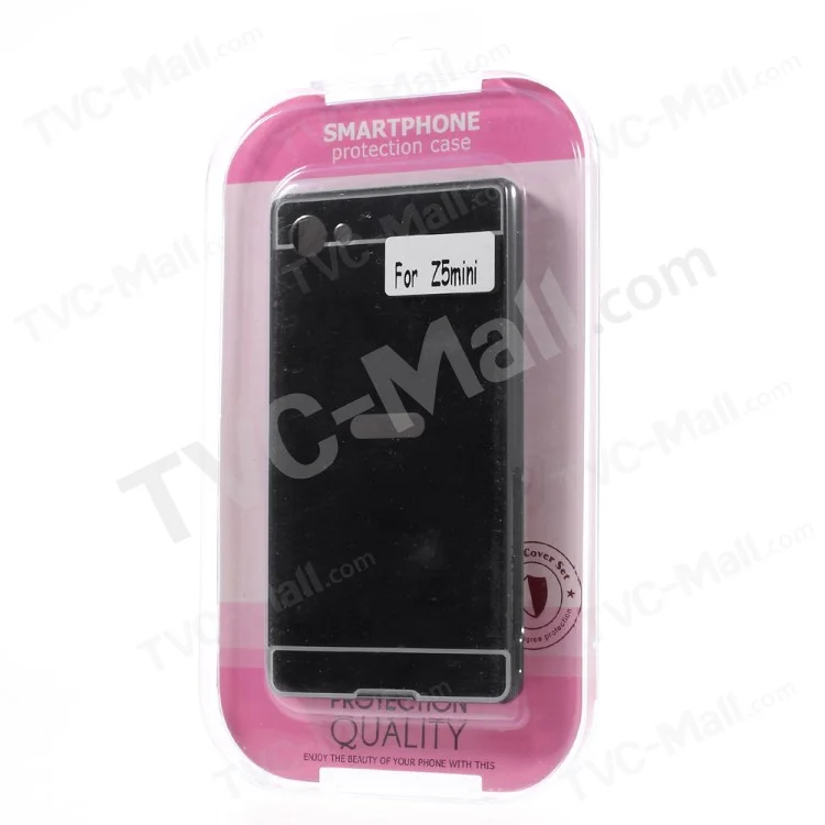 Sliding Metal Frame Plastic Back Case for Sony Xperia Z5 Compact - Black