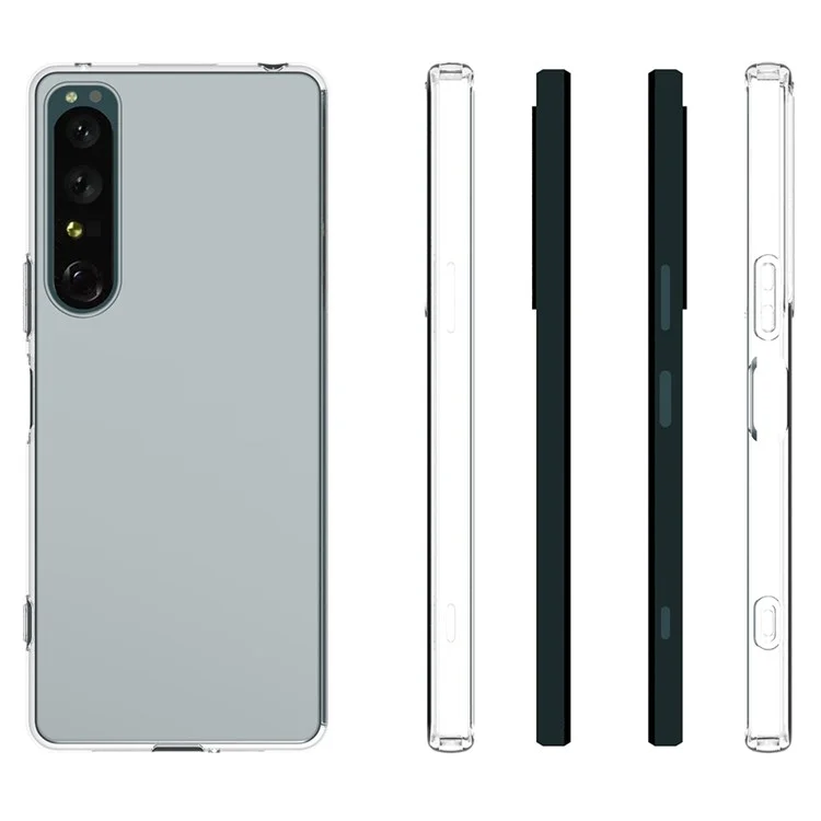 10pcs/pack Clear Tpu-telefonhülle Für Sony Xperia 1 IV, Innere Wasserzeichenfreie Kee-resistente Weiche Rückenabdeckung