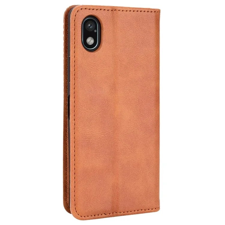 Для Sony Xperia Ace III Vintage Кожаный Кошелек PU Корпус. - Коричневый