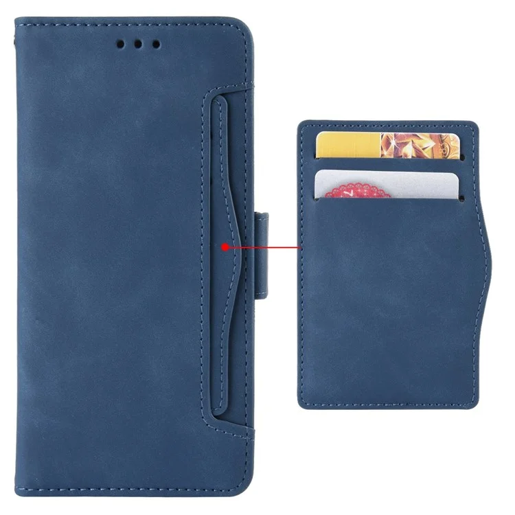 Anti-Kratzer-Telefonbeutel Hülle Für Sony Xperia 1 IV, Magnetic Flip Wallet Ständer Ständer Schockdes Leder-Telefonabdeckung - Blau