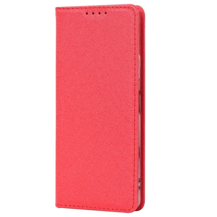 Per Sony Xperia 10 IV 5G Anti-scratch PU Settura Pettura Persuttura Custodia Per Telefono Coperchio di Telefono Cellulare Shock-shock With Strap - Rosso