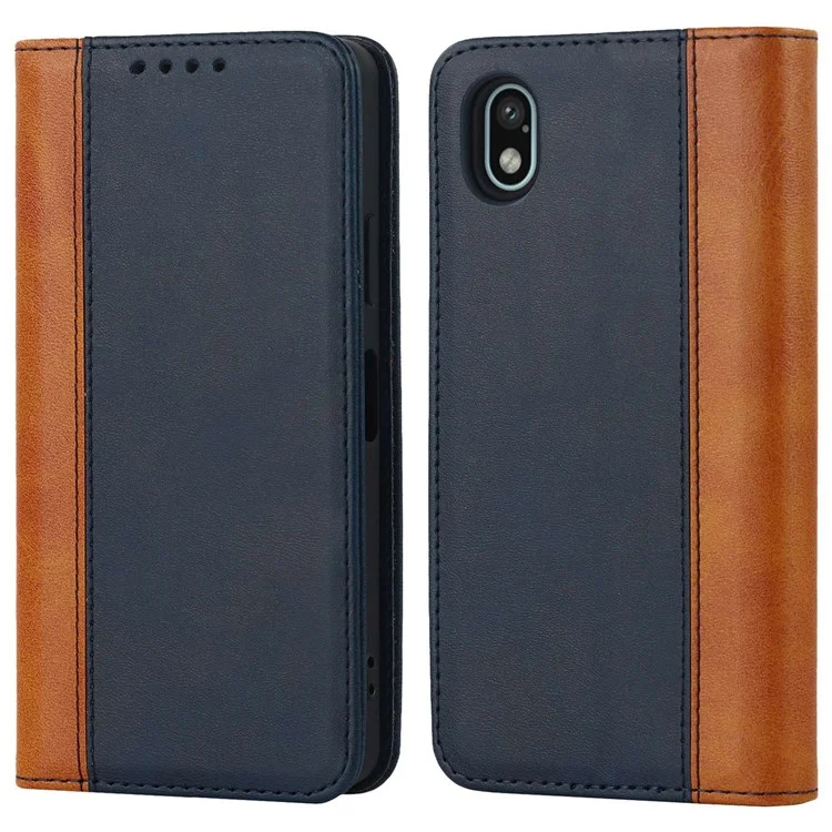 Für Sony Xperia Ace III 5G Anti-fall-telefonabdeckung Bi-farben-spleißen Magnetisch Automatisch Absorbiertes Pu-leder-telefongehäuse Mit Brieftaschenständer - Schwarz Gelb