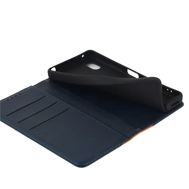 Für Sony Xperia Ace III 5G Anti-fall-telefonabdeckung Bi-farben-spleißen Magnetisch Automatisch Absorbiertes Pu-leder-telefongehäuse Mit Brieftaschenständer - Schwarz Gelb