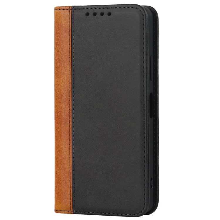 Für Sony Xperia Ace III 5G Anti-fall-telefonabdeckung Bi-farben-spleißen Magnetisch Automatisch Absorbiertes Pu-leder-telefongehäuse Mit Brieftaschenständer - Schwarz Gelb