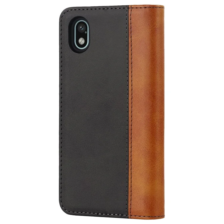 Für Sony Xperia Ace III 5G Anti-fall-telefonabdeckung Bi-farben-spleißen Magnetisch Automatisch Absorbiertes Pu-leder-telefongehäuse Mit Brieftaschenständer - Schwarz Gelb
