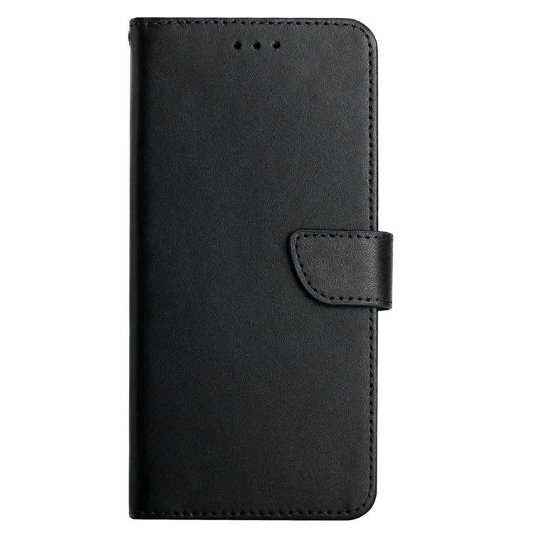 Pour Sony Xperia 5 IV 5G HT02 Nappa Texture Genuine Leather Wallet Case Stand Magnetic Closure Solid Color Cover - Noir