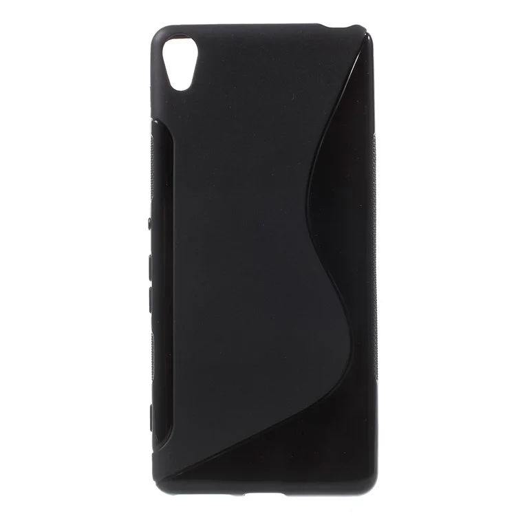 S Shape TPU Case for Sony Xperia XA / XA Dual - Black