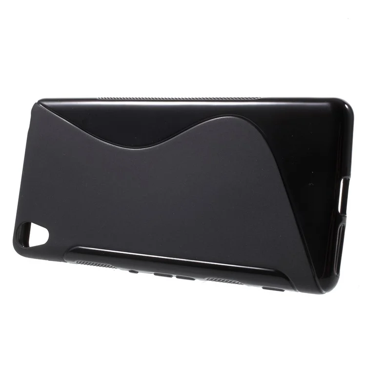 S Shape TPU Case for Sony Xperia XA / XA Dual - Black