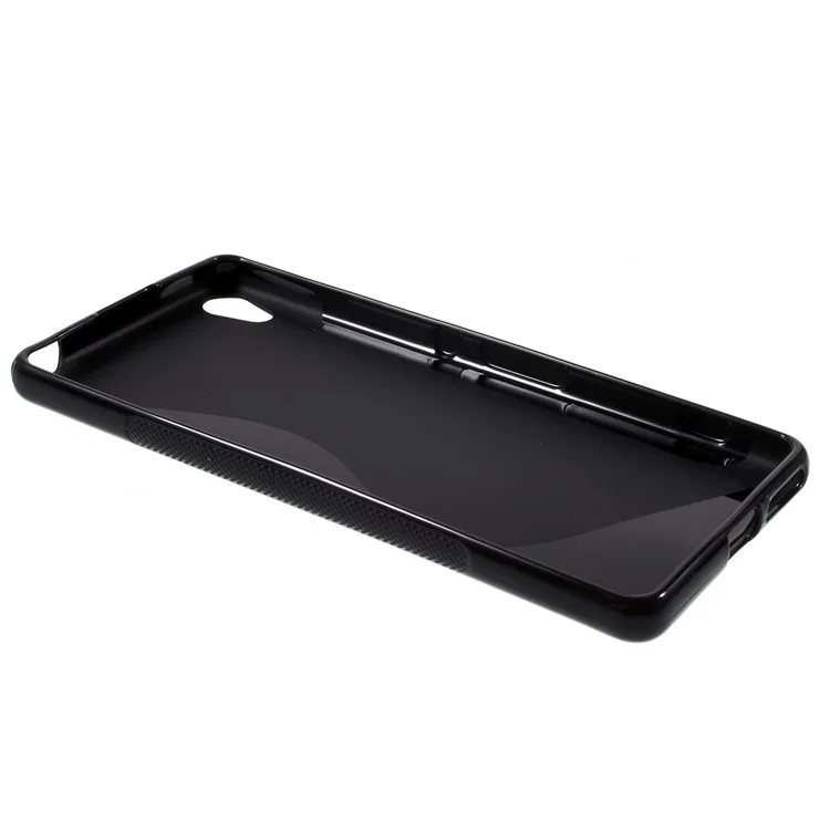 S Shape TPU Case for Sony Xperia XA / XA Dual - Black