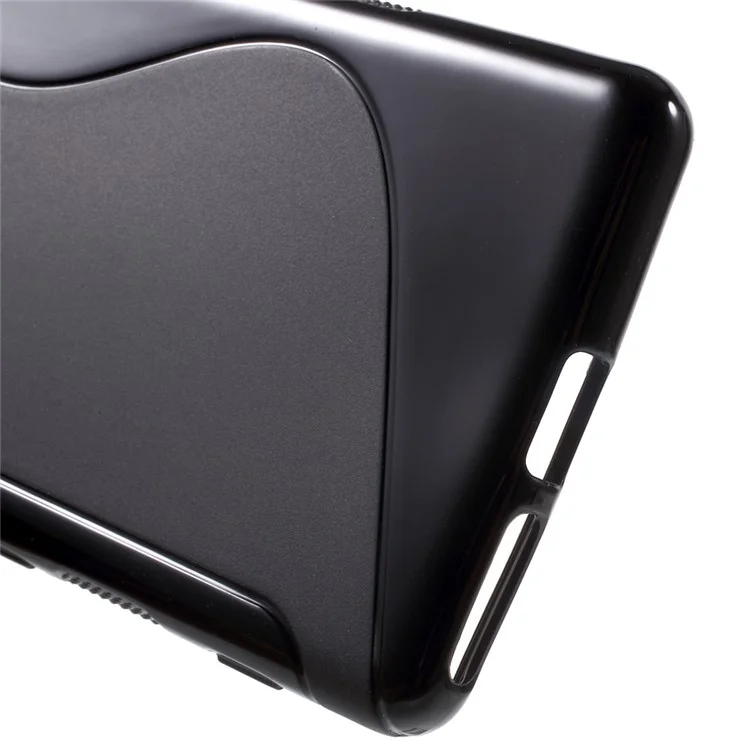 S Shape TPU Case for Sony Xperia XA / XA Dual - Black