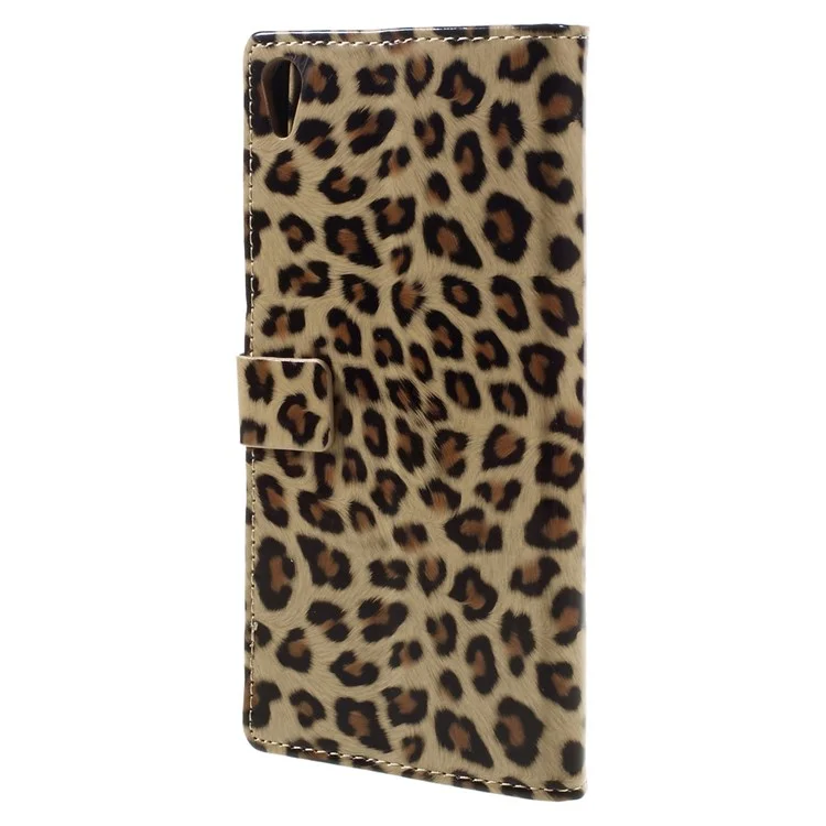 Leopard Texture Flip Leather Wallet Stand Case for Sony Xperia XA Ultra