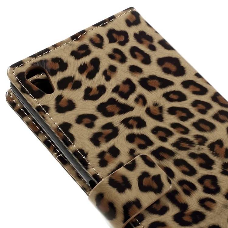 Leopard Texture Flip Leather Wallet Stand Case for Sony Xperia XA Ultra