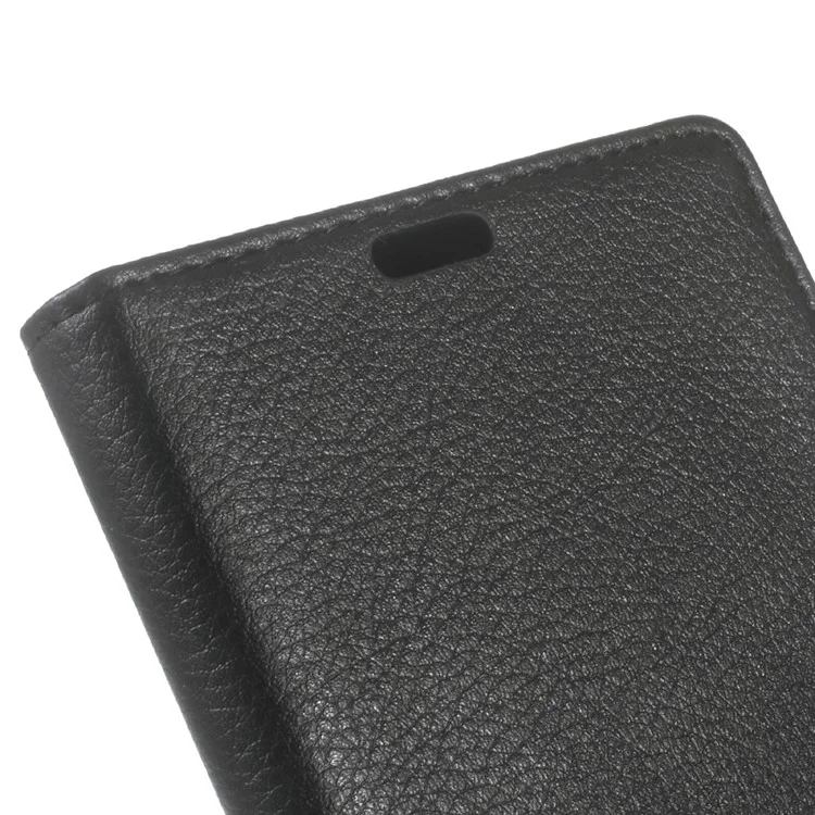 Litchi Grain Wallet Leather Case for Sony Xperia XA Ultra - Black