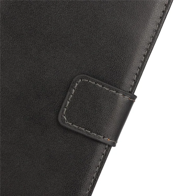Genuine Split Leather Wallet Stand Case for Sony Xperia X - Black