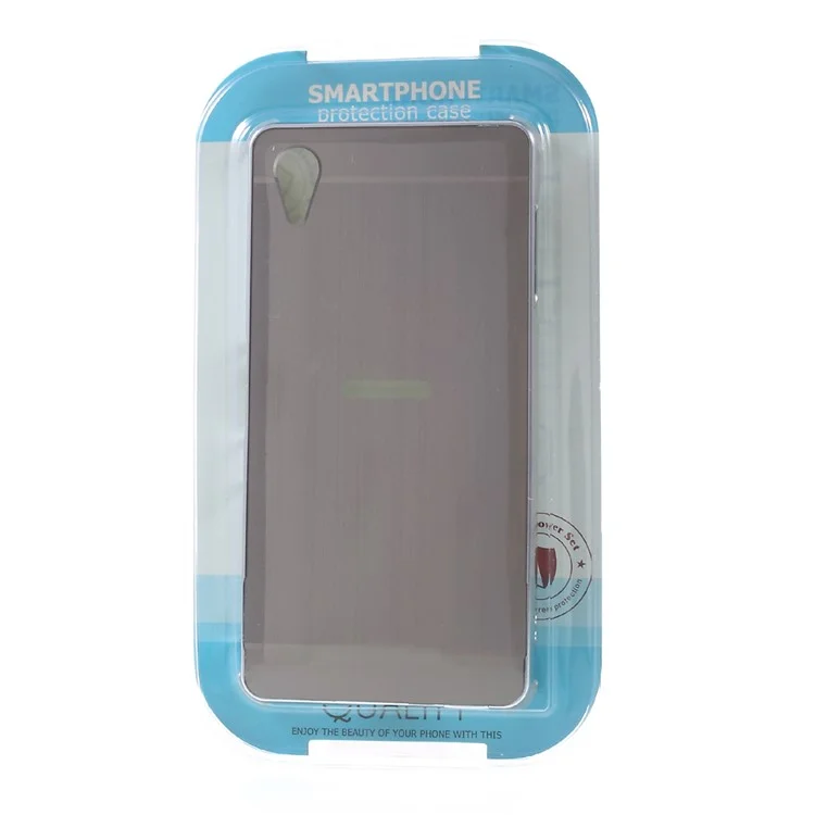 Sliding Metal Frame Plastic Back Case for Sony Xperia X Performance - Silver