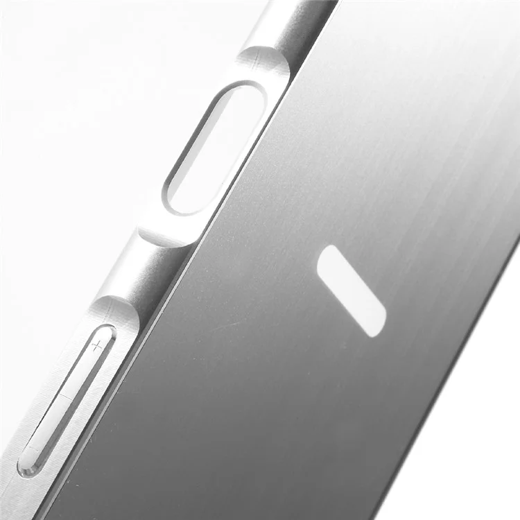 Sliding Metal Frame Plastic Back Case for Sony Xperia X Performance - Silver