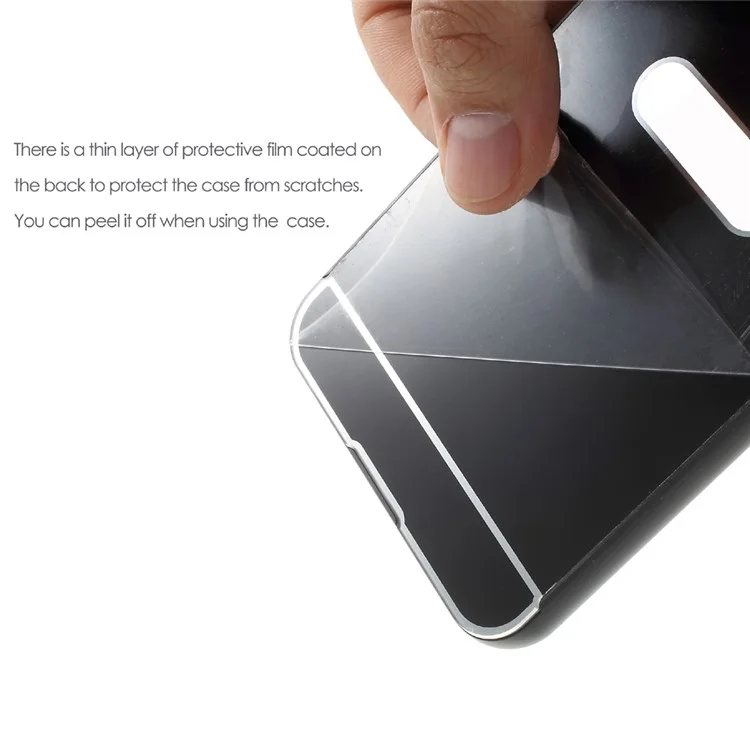 Sliding Metal Frame Plastic Back Case for Sony Xperia X Performance - Silver