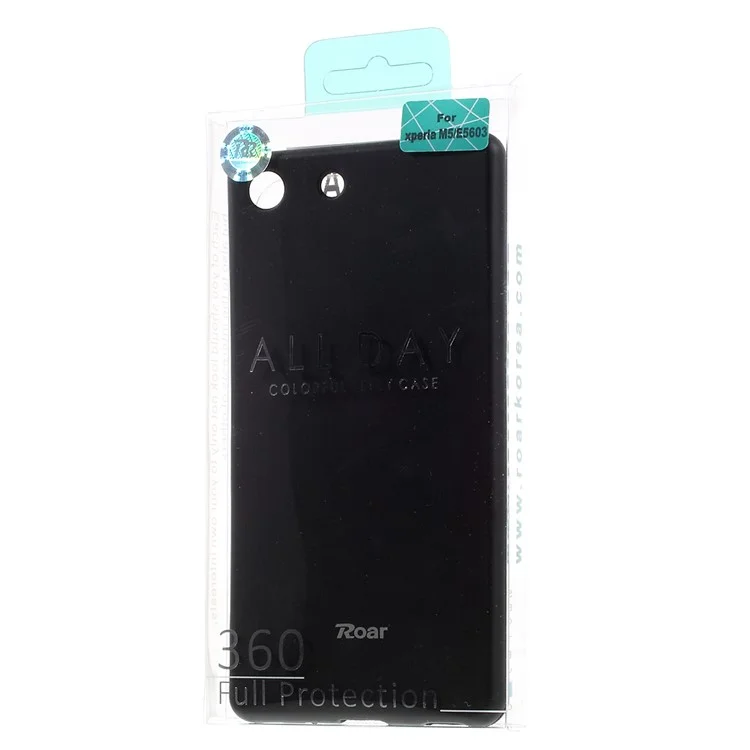 ROAR KOREA All Day Colorful Jelly TPU Case for Sony Xperia M5 E5603/M5 Dual E5633 - Black