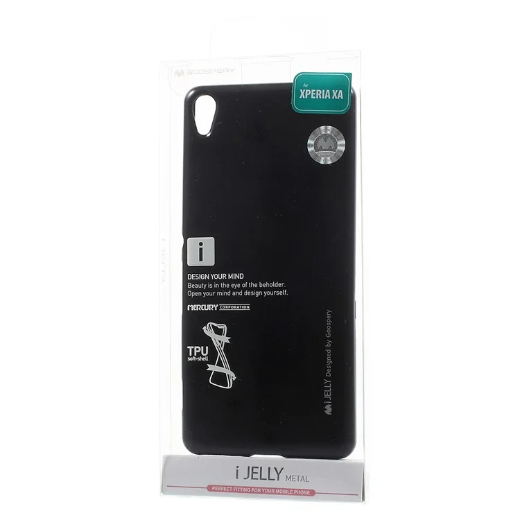 MERCURY GOOSPERY i JELLY Metallic TPU Case for Sony Xperia XA / XA Dual - Black
