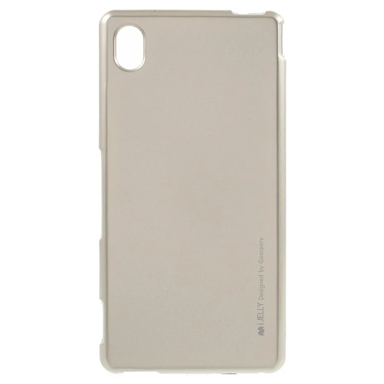 MERCURY GOOSPERY i JELLY TPU Cover Case for Sony Xperia M4 Aqua / Dual - Champagne Gold