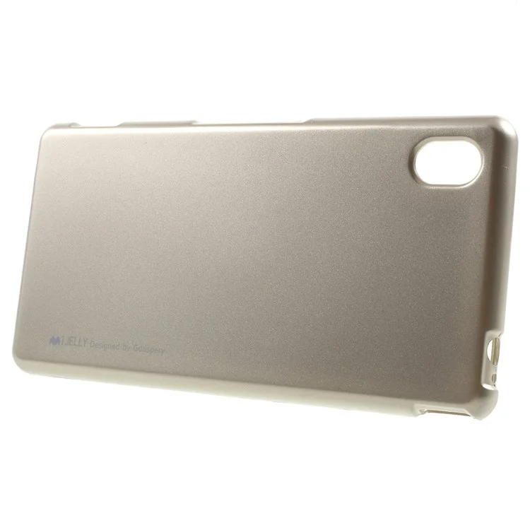 MERCURY GOOSPERY i JELLY TPU Cover Case for Sony Xperia M4 Aqua / Dual - Champagne Gold