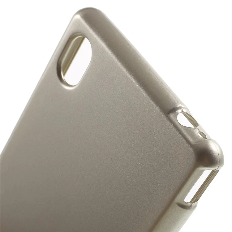 MERCURY GOOSPERY i JELLY TPU Cover Case for Sony Xperia M4 Aqua / Dual - Champagne Gold