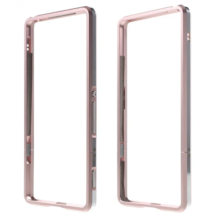 Aluminum Alloy Impact Protection Bumper Phone Case for Sony Xperia XA / Dual - Rose Gold