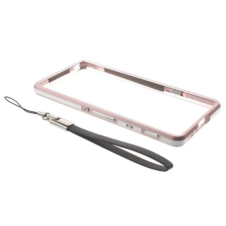Aluminum Alloy Impact Protection Bumper Phone Case for Sony Xperia XA / Dual - Rose Gold