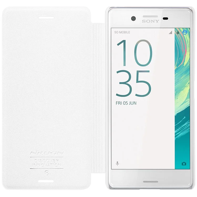 NILLKIN Sparkle Series Smart Leather Cover for Sony Xperia X Performance - White
