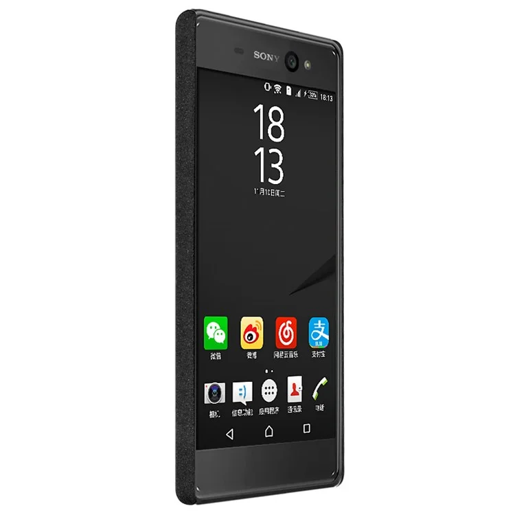 IMAK Matte Hard PC Case with Ring Kickstand for Sony Xperia XA Ultra - Black