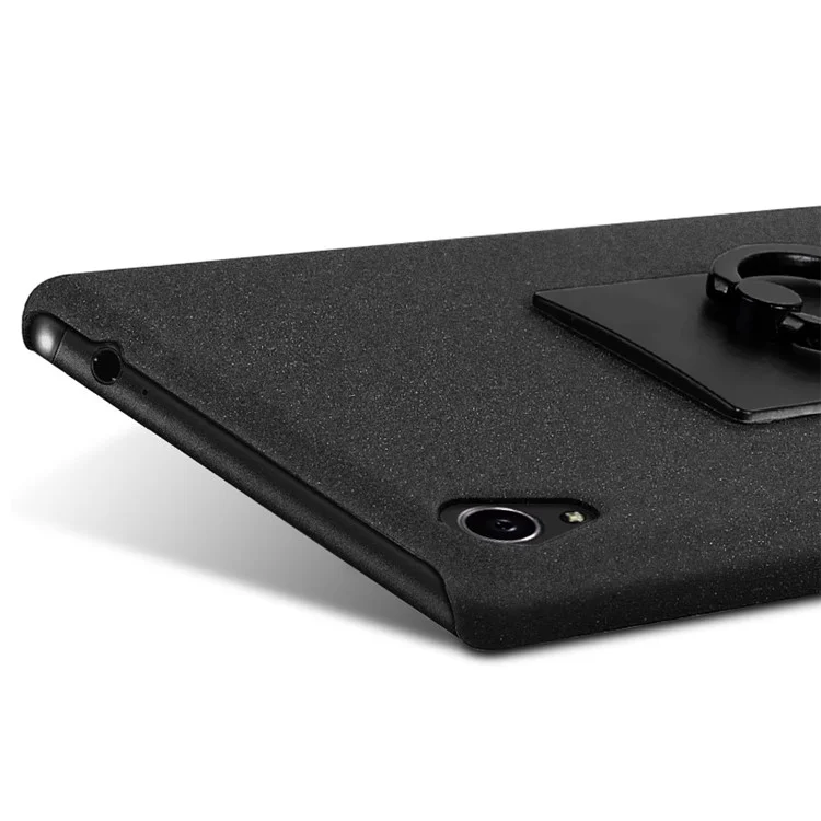 IMAK Matte Hard PC Case with Ring Kickstand for Sony Xperia XA Ultra - Black