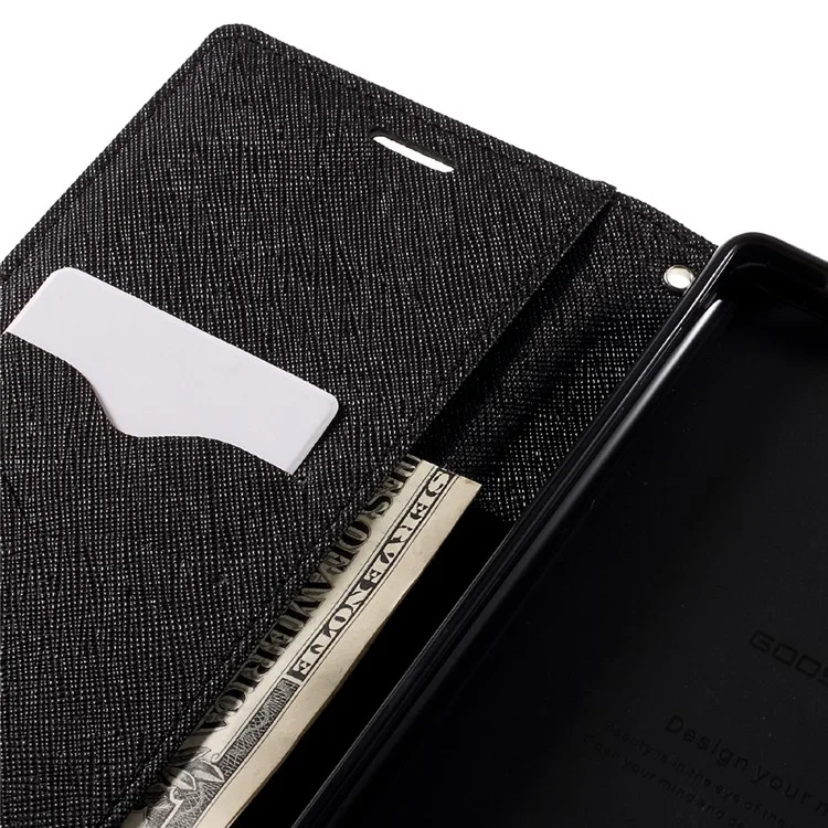 MERCURY GOOSPERY Leather Wallet Case for Sony Xperia XA Ultra - Black