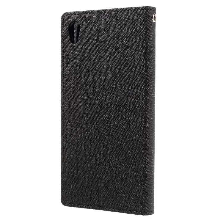 MERCURY GOOSPERY Leather Wallet Case for Sony Xperia XA Ultra - Black