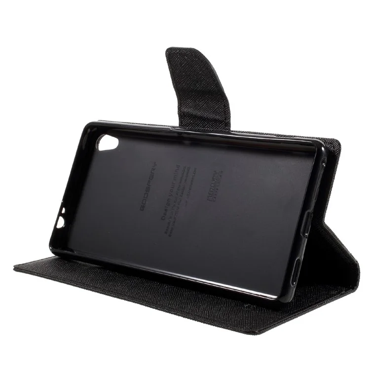 MERCURY GOOSPERY Leather Wallet Case for Sony Xperia XA Ultra - Black