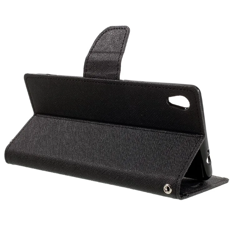 MERCURY GOOSPERY Leather Wallet Case for Sony Xperia XA Ultra - Black